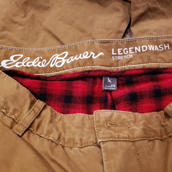 Eddie Bauer Petite Flannel-Lined Boyfriend Fit Pant - Picture 1 of 7